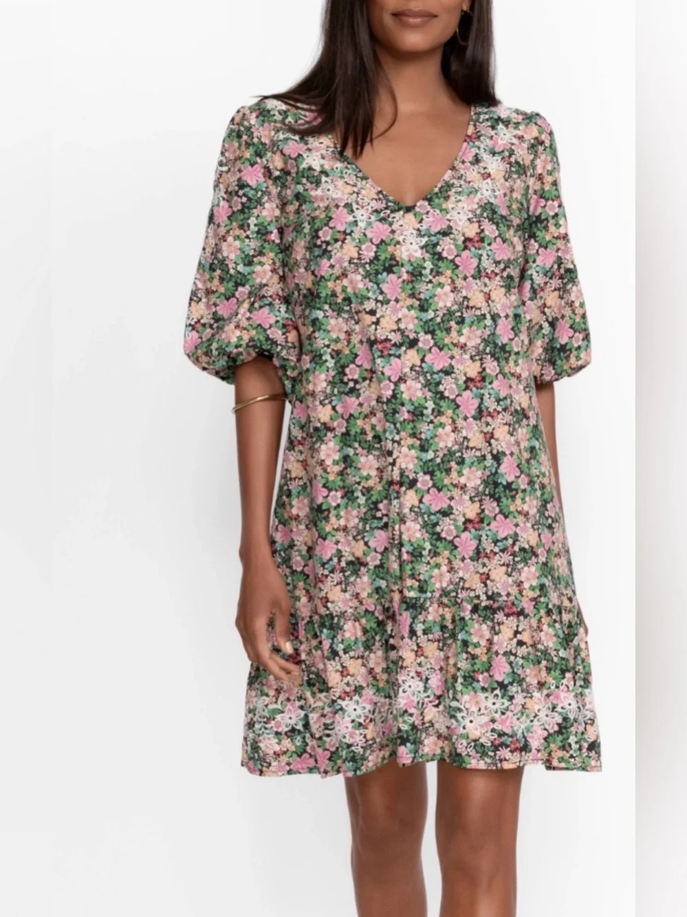 Johnny Was Jade Women's Rebakah Poplin Mini Dress S Embroidered Boho New no tag